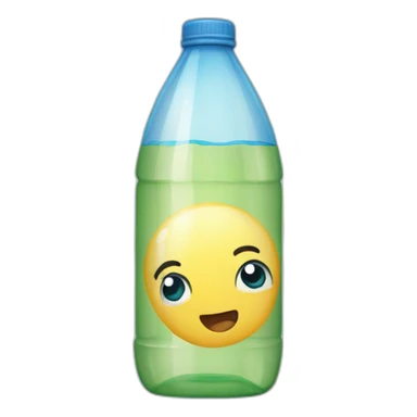 Botella de agua sin persona solo el objeto sticker