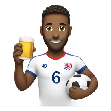 England footballer with beer sticker