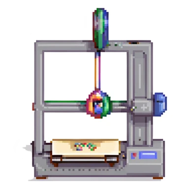 3d printer, simple icon sticker