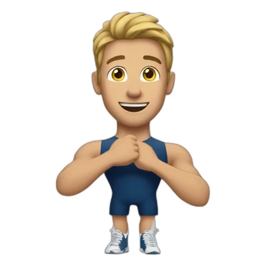 the jock put his hands in the air sticker