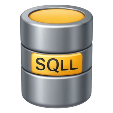 database cylinder with “SQL” letters on it sticker