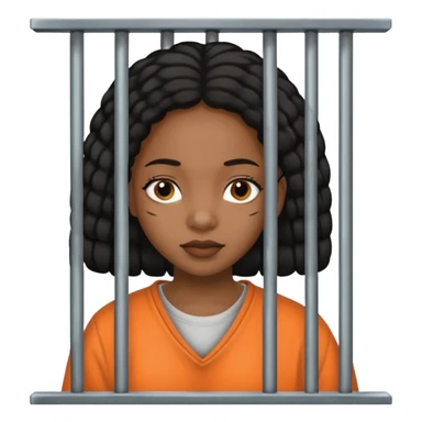 Black girl in jail sticker