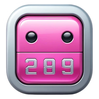 robotic pink calendar 3 icon sticker