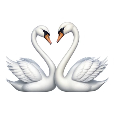 2 swans kissing sticker