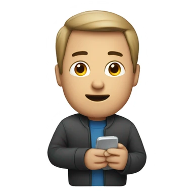 man with a smartphone in his hands sticker