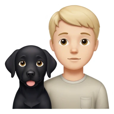 White boy with black lab sticker