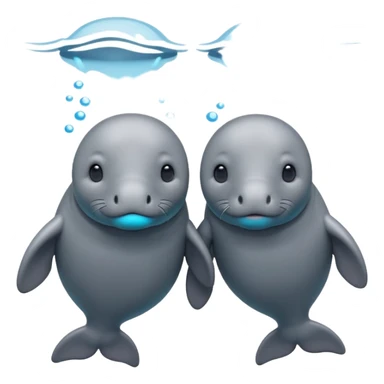 couple manatee sticker