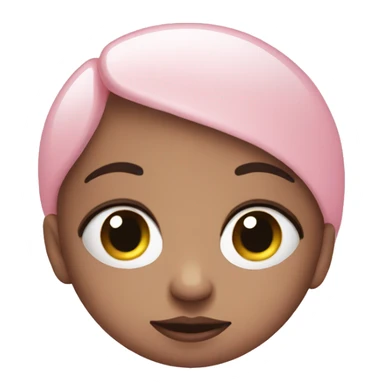 baby pink side eye moon sticker