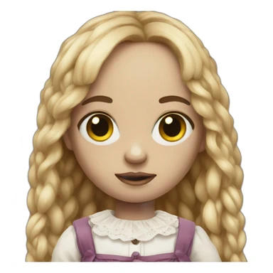 A creepy doll sticker