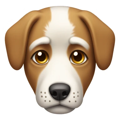 Sad dog with tan and white fur sticker