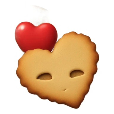 Cookie heart with book sticker