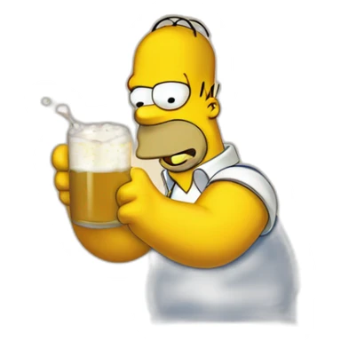 Homer Simpson qui mange une planche de bois sticker