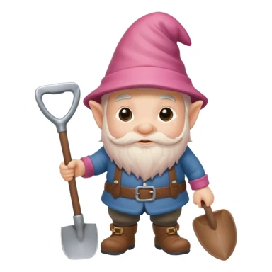 gnome with shovel sticker