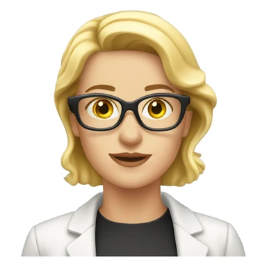 white female curator in a science museum in background sticker