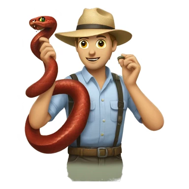 Snake bite a farmer  sticker