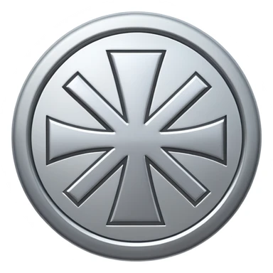 silver x-mark in circle sticker