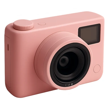 Remove the background, keep the pink camera compact and stylish with a transparent background. sticker