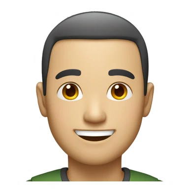 a man smile happly with short hair and the man is chinese sticker