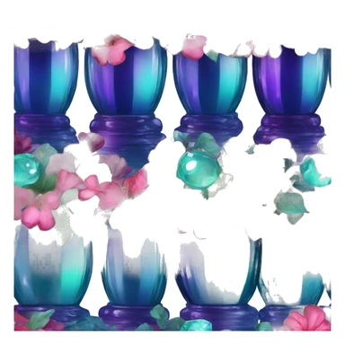 glossy jewel toned glass vase  sticker