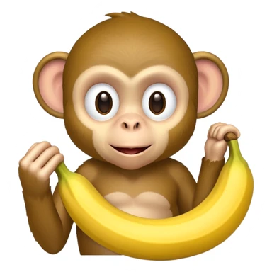 Quiero hacer a un mono jugando futbol y un plátano en la mano sticker