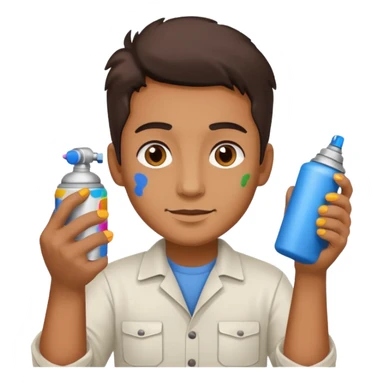 Painter + spray can sticker