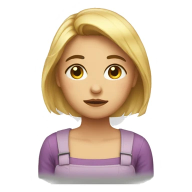 A sad girly working until midnight sticker