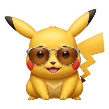 Pikachu with sunglasses  sticker
