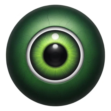 Rrd black and green eye ball  photo sticker
