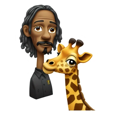 Snoop Dogg’s head on giraffe body sticker