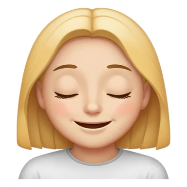 A cheerful, smiling face with closed, upward-angled eyes and a content expression, conveying happiness, joy, or satisfaction. sticker