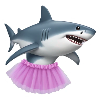Shark wearing a tutu  sticker