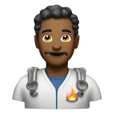 A man with gas sticker