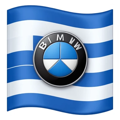 Bmw logo flag sticker
