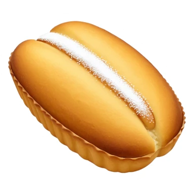 dessert Madeleine. without tail detail. long shape. 
one layer sticker