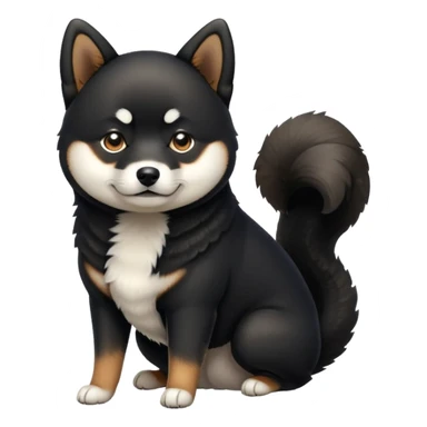 Black Shiba Lnu sticker