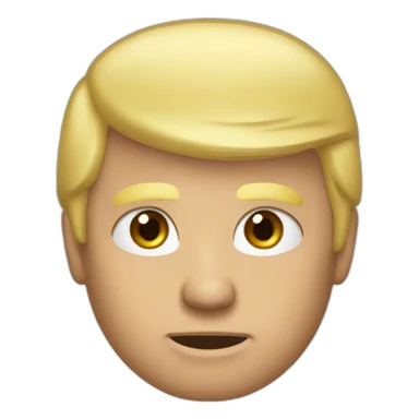 donald trump bald hair sticker