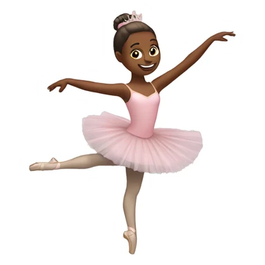 A ballerina makes a pa de chat sticker