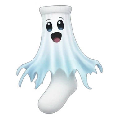 ghost in form of sock sticker