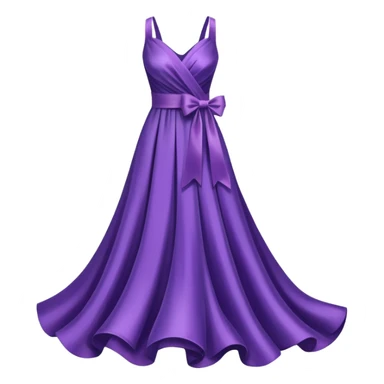 purple ribbon dress sticker
