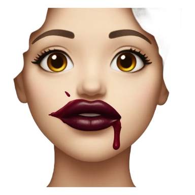 burgundy lipstick stane sticker