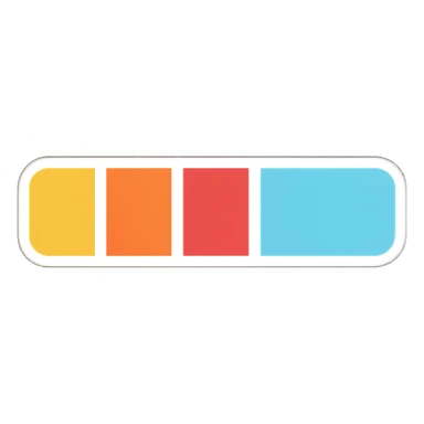 progress bar icon with color and black outlines sticker