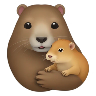 Loutre avec un capybara sticker