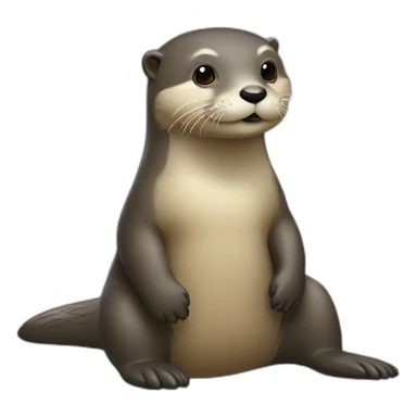 Une loutre sur une personne sticker