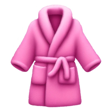 Pink fuzzy robe sticker