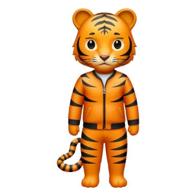 Tiger Patterned Clothes no tiger sticker