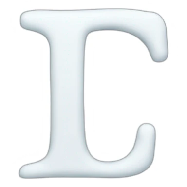 letter l in snow theme sticker