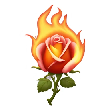 Cœur rose avec des flammes  sticker