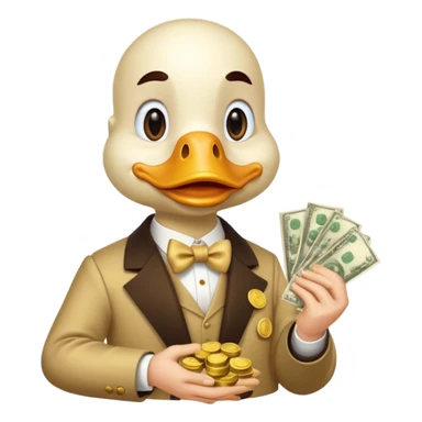picsou canard avec argent sticker