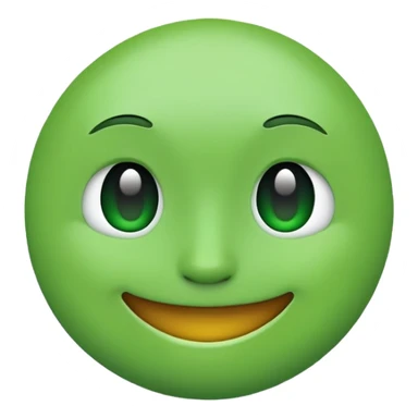 green face emoji with smile sticker