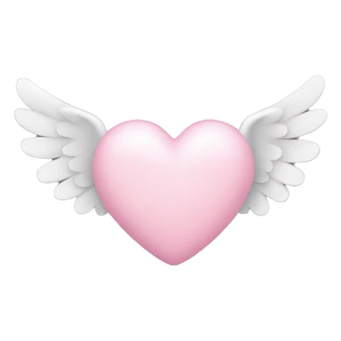 soft pink heart with wings sticker